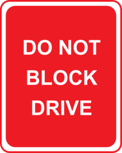 Do Not Block Drive Clip Art